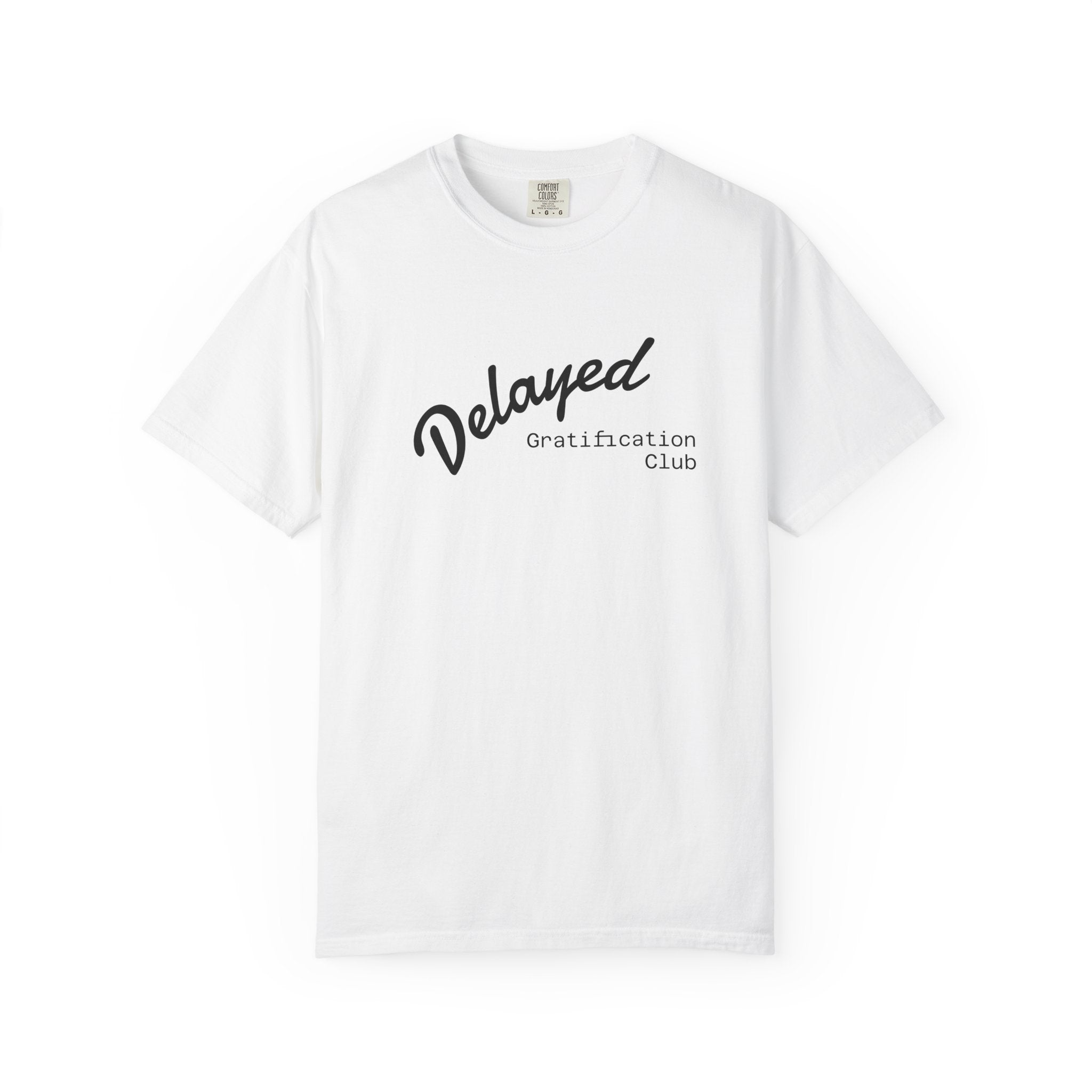 T-Shirt — "Delayed Gratification Club" Front + Kokopelli "Under the Sun" Back Graphic Tee